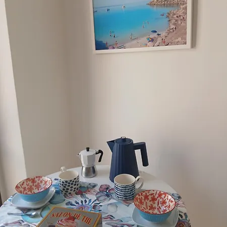 White And Blue Design Apartment Trapani